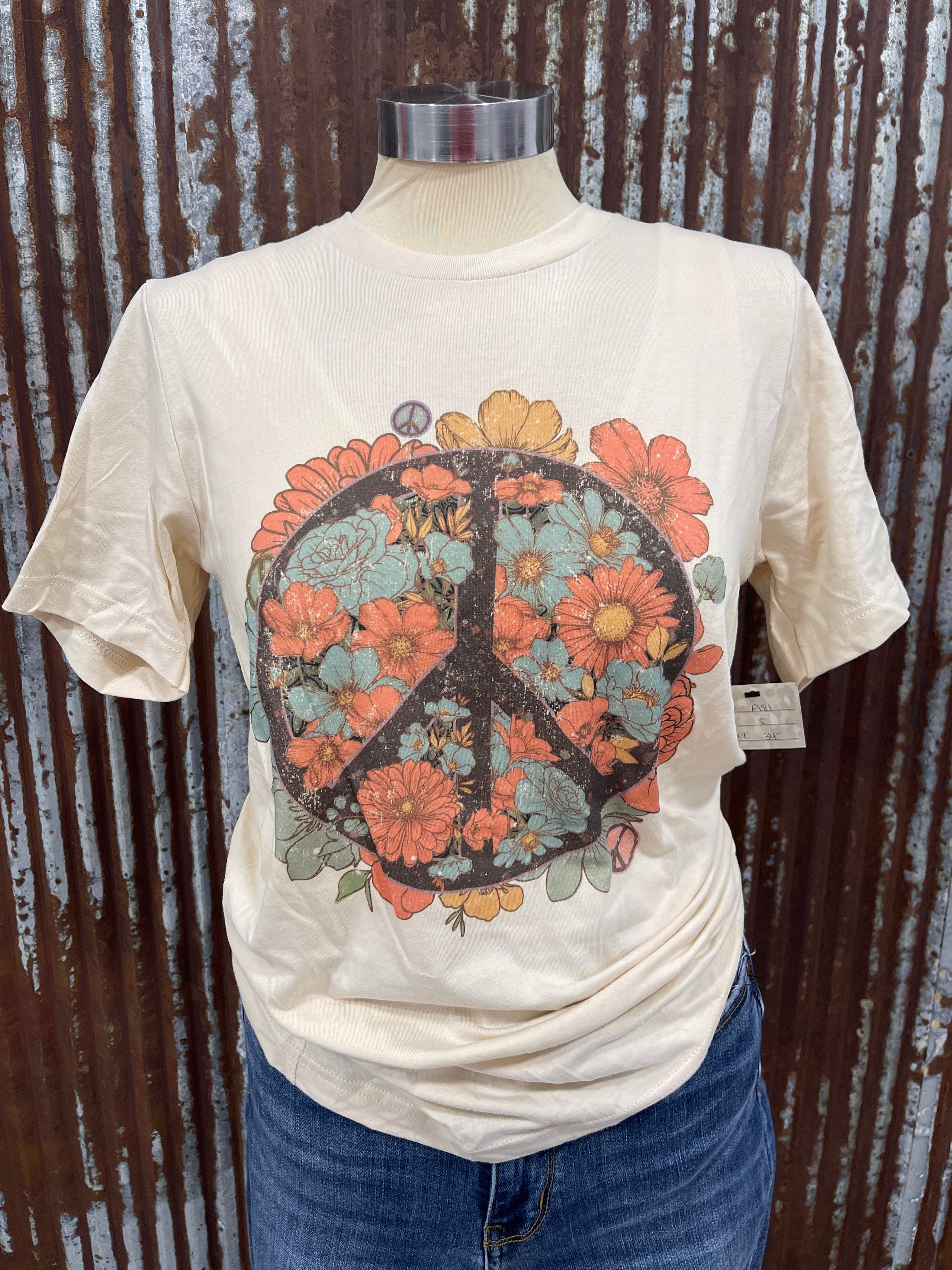 floral peace graphic The Leopard Pineapple Boutique