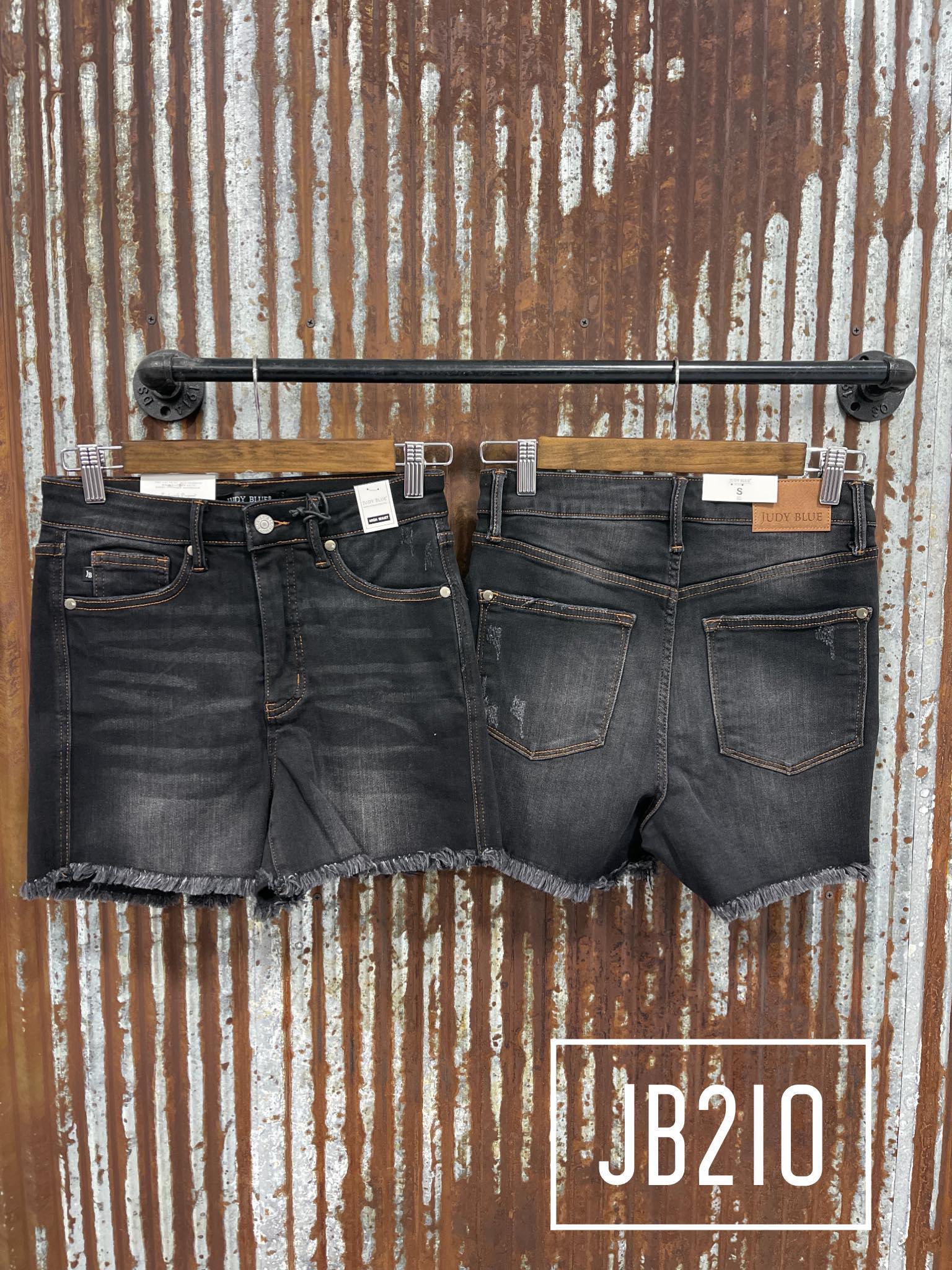 Judy Blue black shorts with bronze stitching The Leopard Pineapple